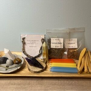 Spiritual Wellness Set with Candles and Herbs